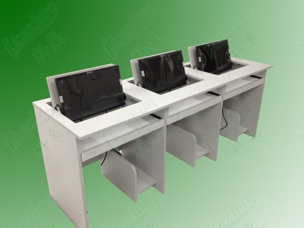 翻轉(zhuǎn)電腦桌，學校電腦桌，學生電腦桌